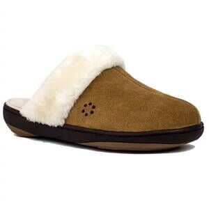 NEW TEMPUR-PEDIC women's kensley scuff slippers in hashbrown